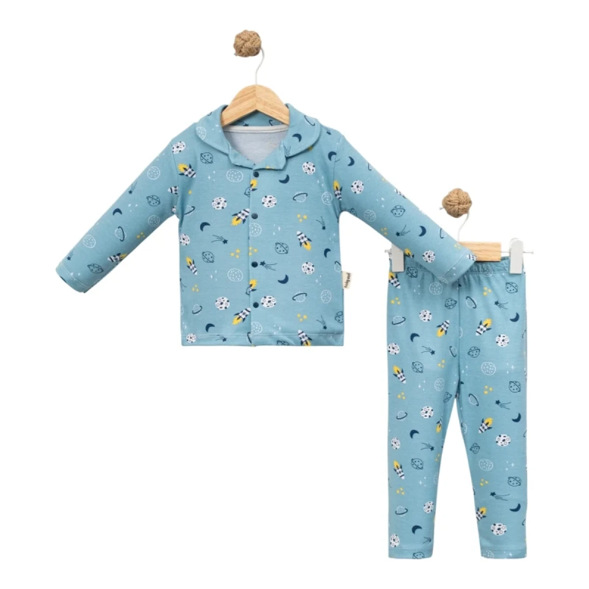 GEZEGENLER BASKILI LÜKS BEBE PİJAMA TAKIM 2432