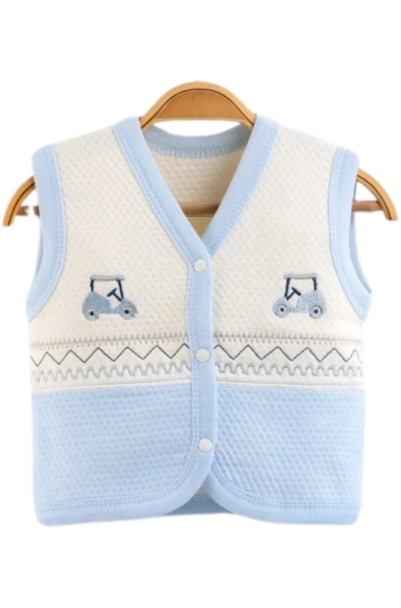GOLF ARABASI NAKIŞLI PENYE BEBE YELEK 4494