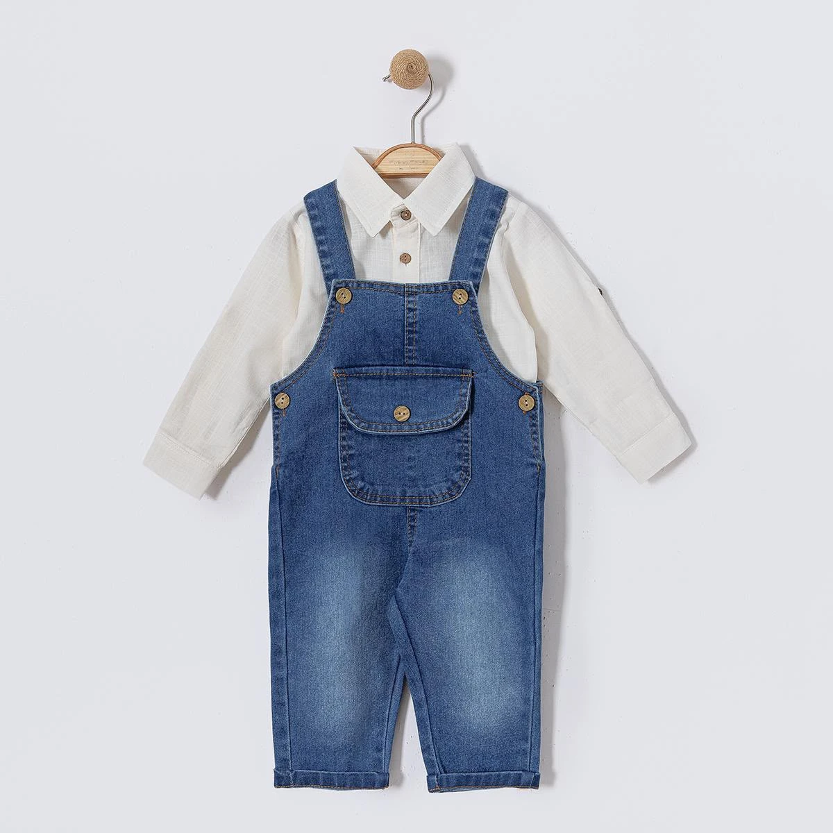 GÖMLEKLİ DENİM ERKEK BEBE SLOPET 6345
