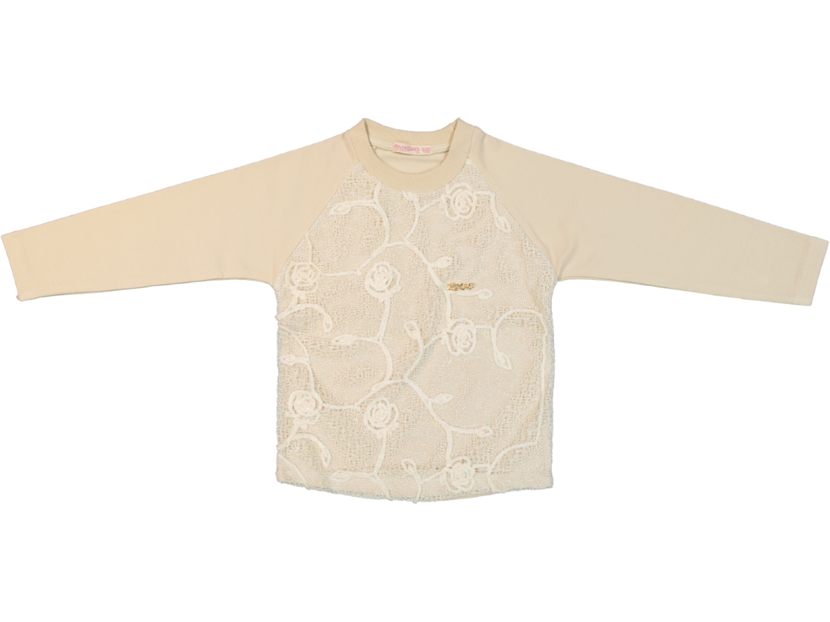 GÜL GÜPÜR DETAYLI KIZ ÇOCUK SWEAT 7709