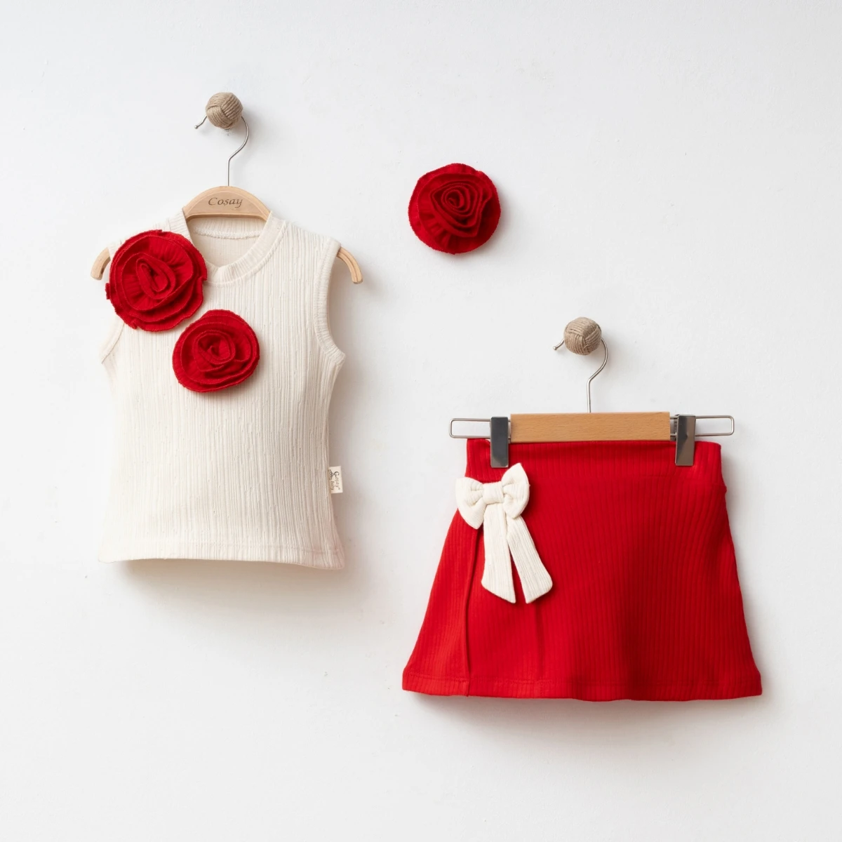 GÜLLÜ TOKALI KIZ BEBE 3 LÜ TAKIM 26108