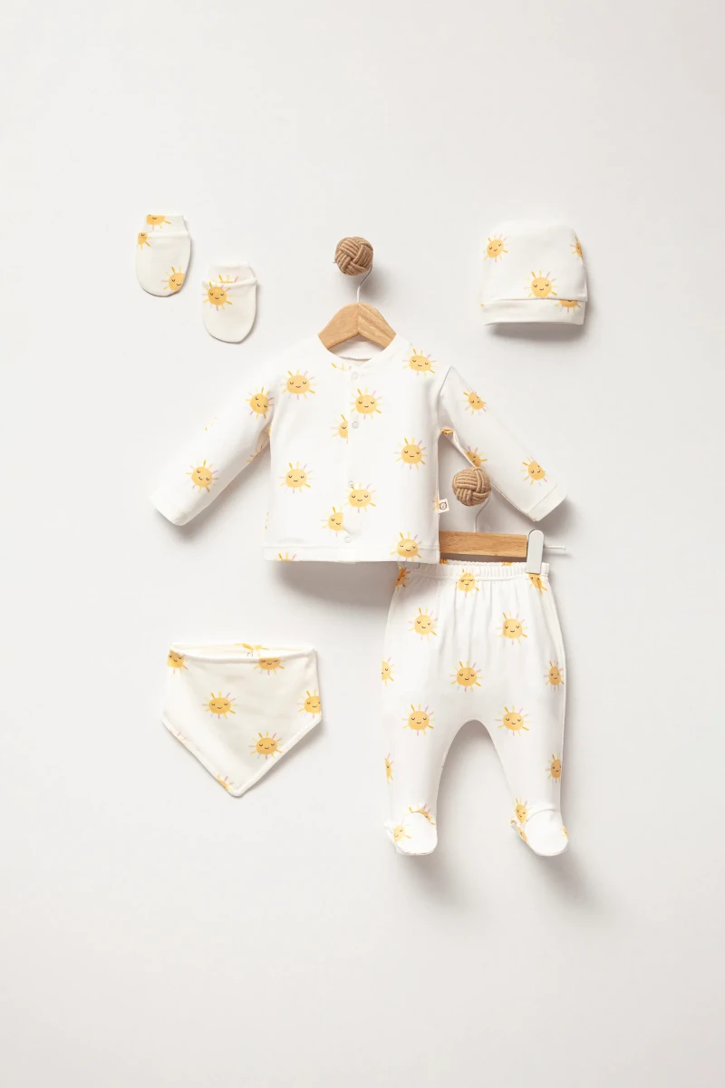 GÜNEŞ BASKILI BEBE BEŞLİ ZIBIN SET 57