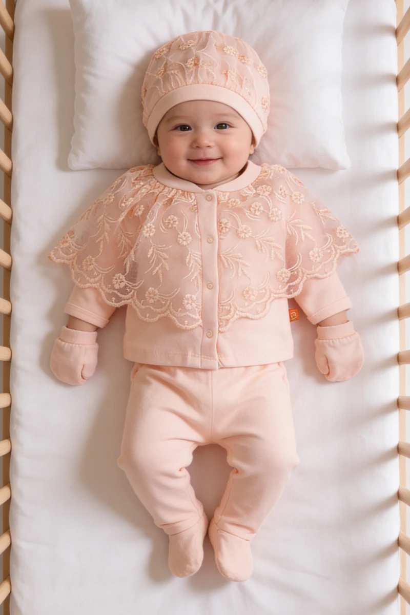 GÜPÜR  GARNİLİ KIZ BEBE 5 Lİ ZIBIN SET 6261