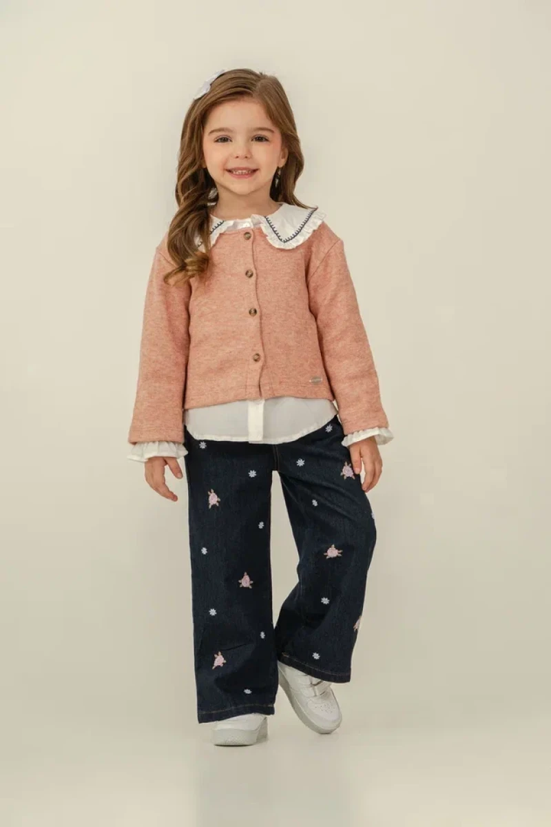 HIRKALI KOT PANTALONLU KIZ ÇOCUK TAKIM 6506