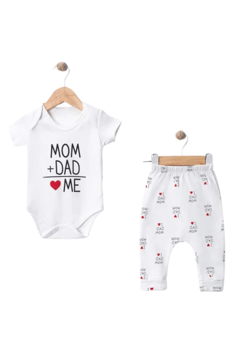 I MOM I DAD KISA KOL BADİLİ PENYE BEBE TAKIM 40026