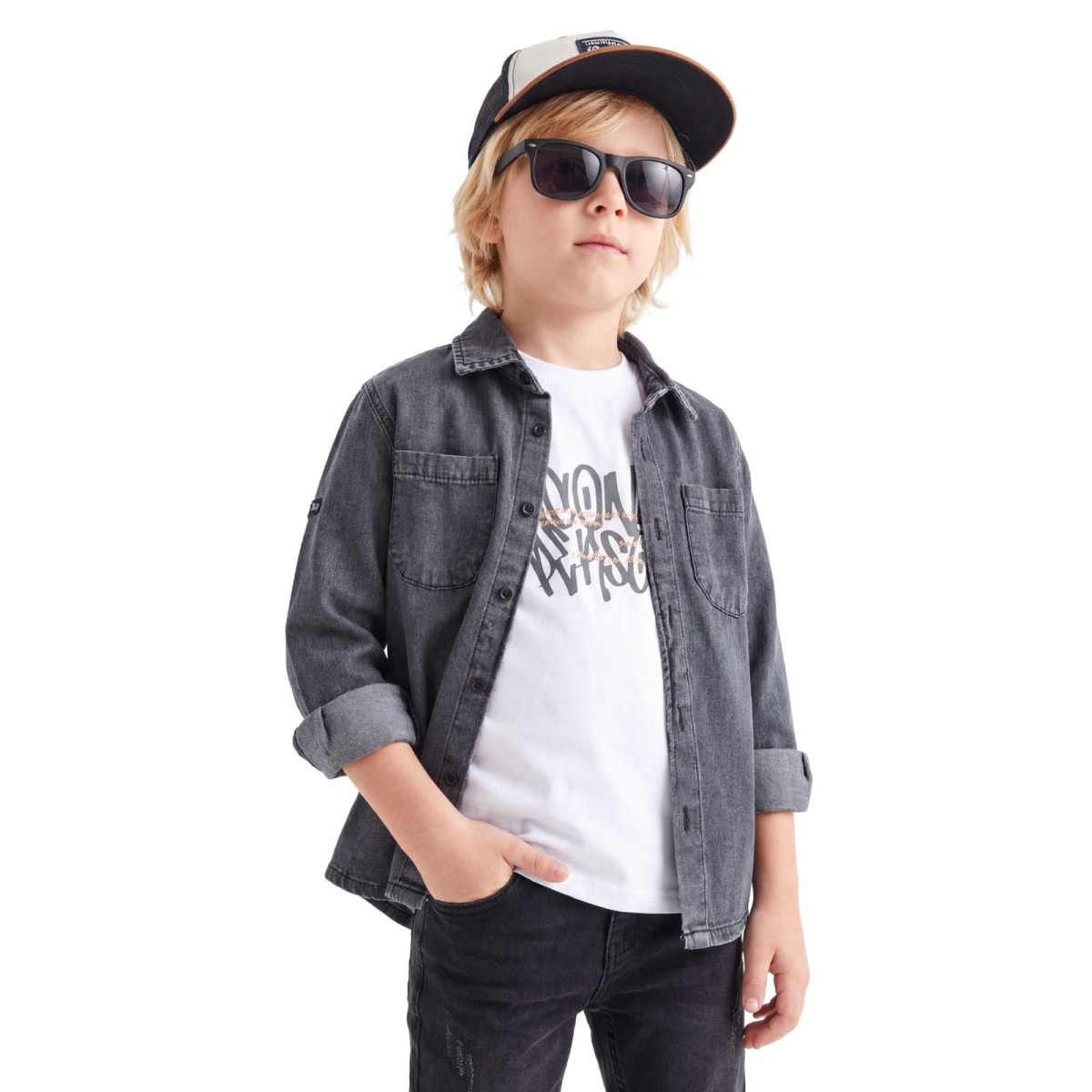 ICONICPERSON BASKILI 2 Lİ GÖMLEK TAKIM 3529