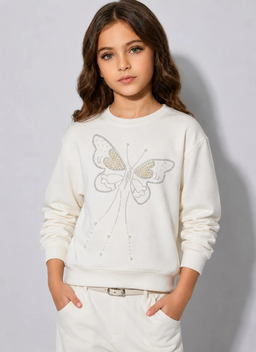 İNCİ KELEBEK OYSHO KIZ ÇOCUK SWEAT 8142