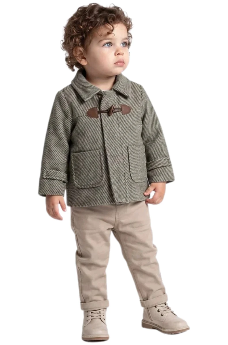KADİFE CEKETLİ 3 LÜ ERKEK BEBE TAKIM 8051