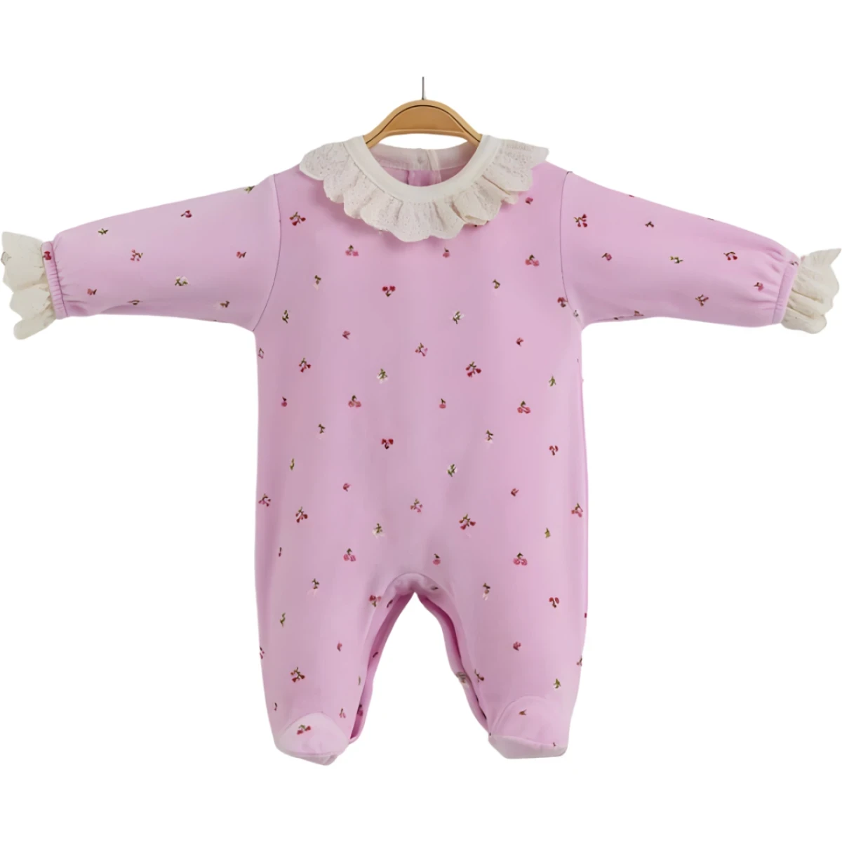 KADİFE KIZ BEBE TULUM 8209