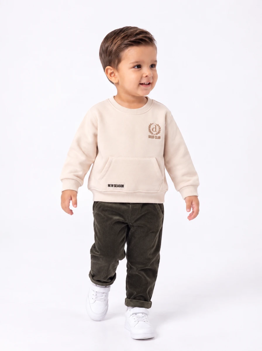 KADİFE PANTOLONLU 3 İP ERKEK ÇOCUK TAKIM  57066
