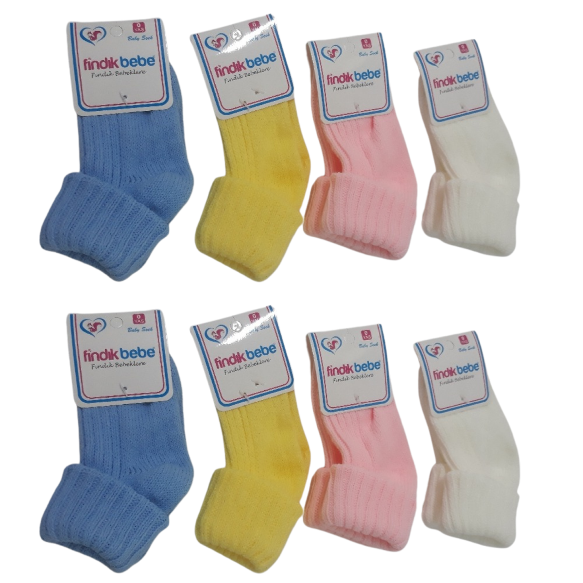 KALIN KIVRIK BEBE ÇORAP(12Lİ) 8110