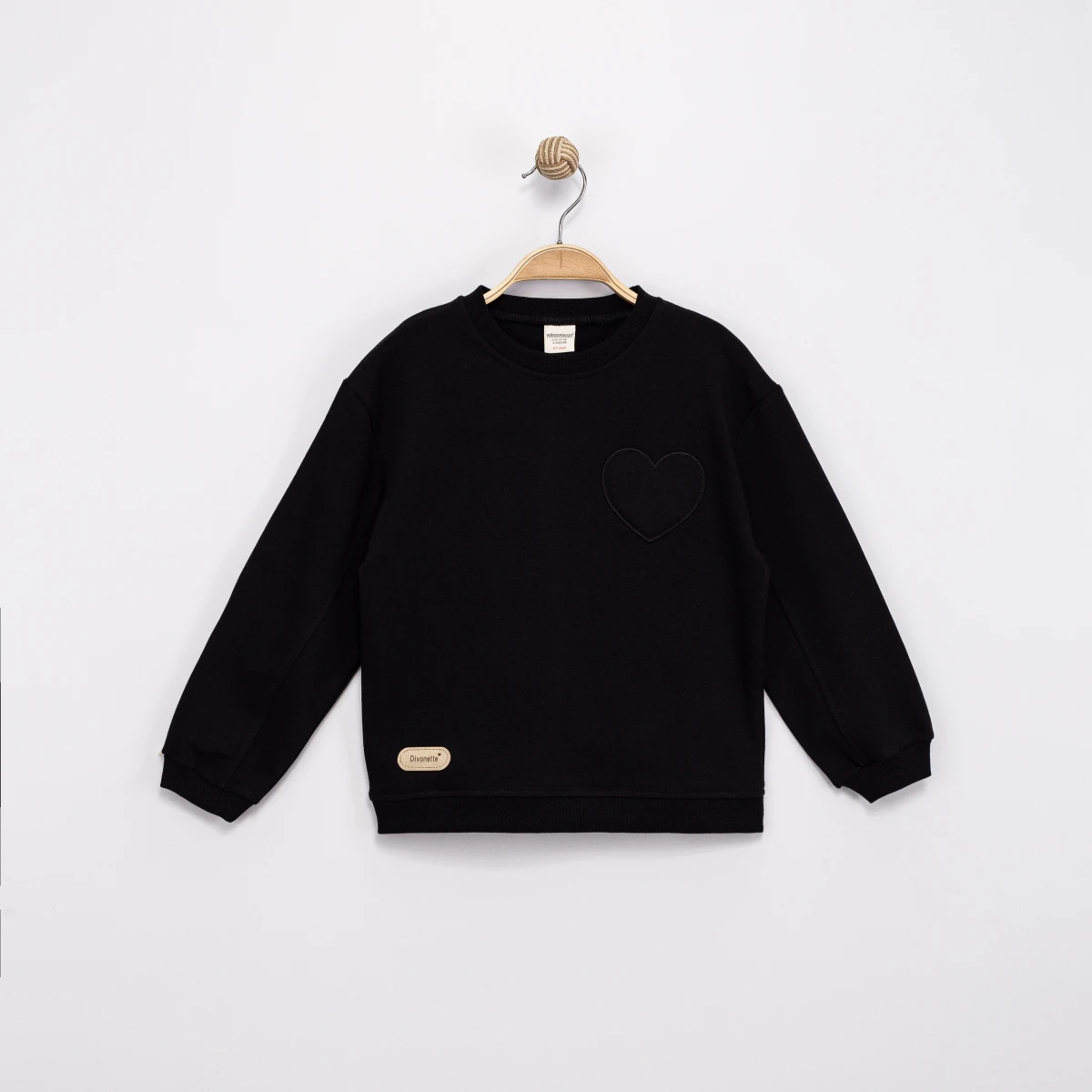 KALP APLİKELİ 2 İP KIZ ÇOCUK SWEAT 0223-3