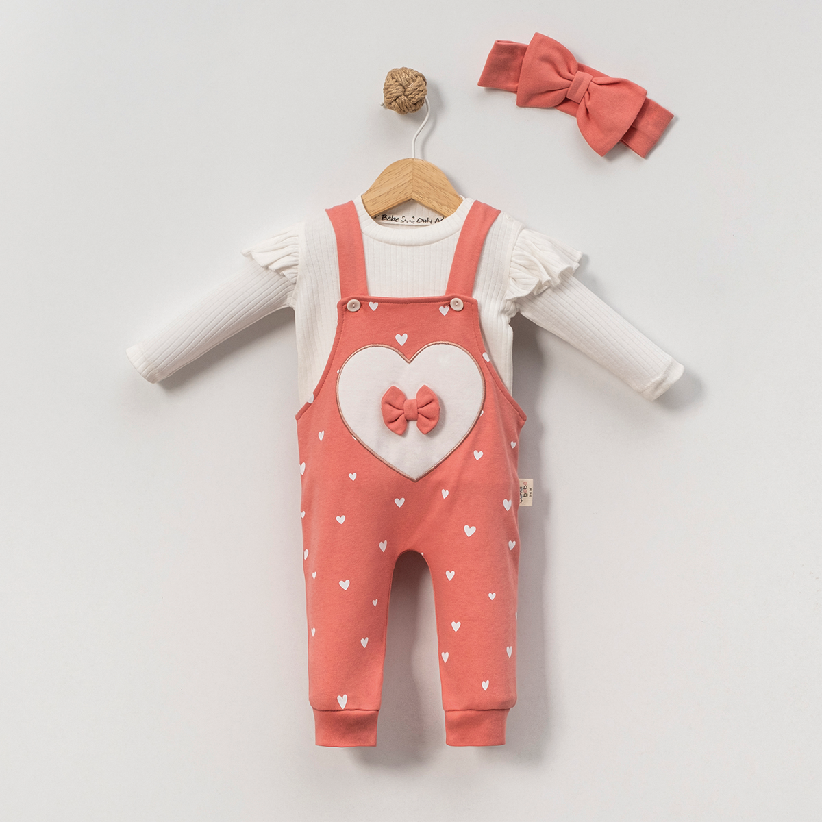 KALP BASKI VE NAKIŞLI KIZ BEBE SLOPET 8025