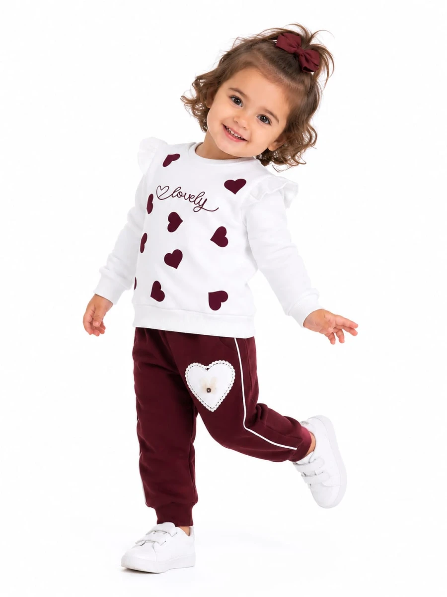 KALPLİ 3 İP KIZ BEBE TAKIM  6779