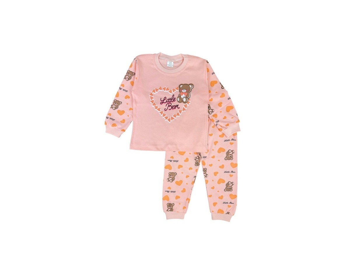 KALPLİ LİTTLE BEAR BASKILI 2 Lİ BEBE PİJAMA TAKIM 5588