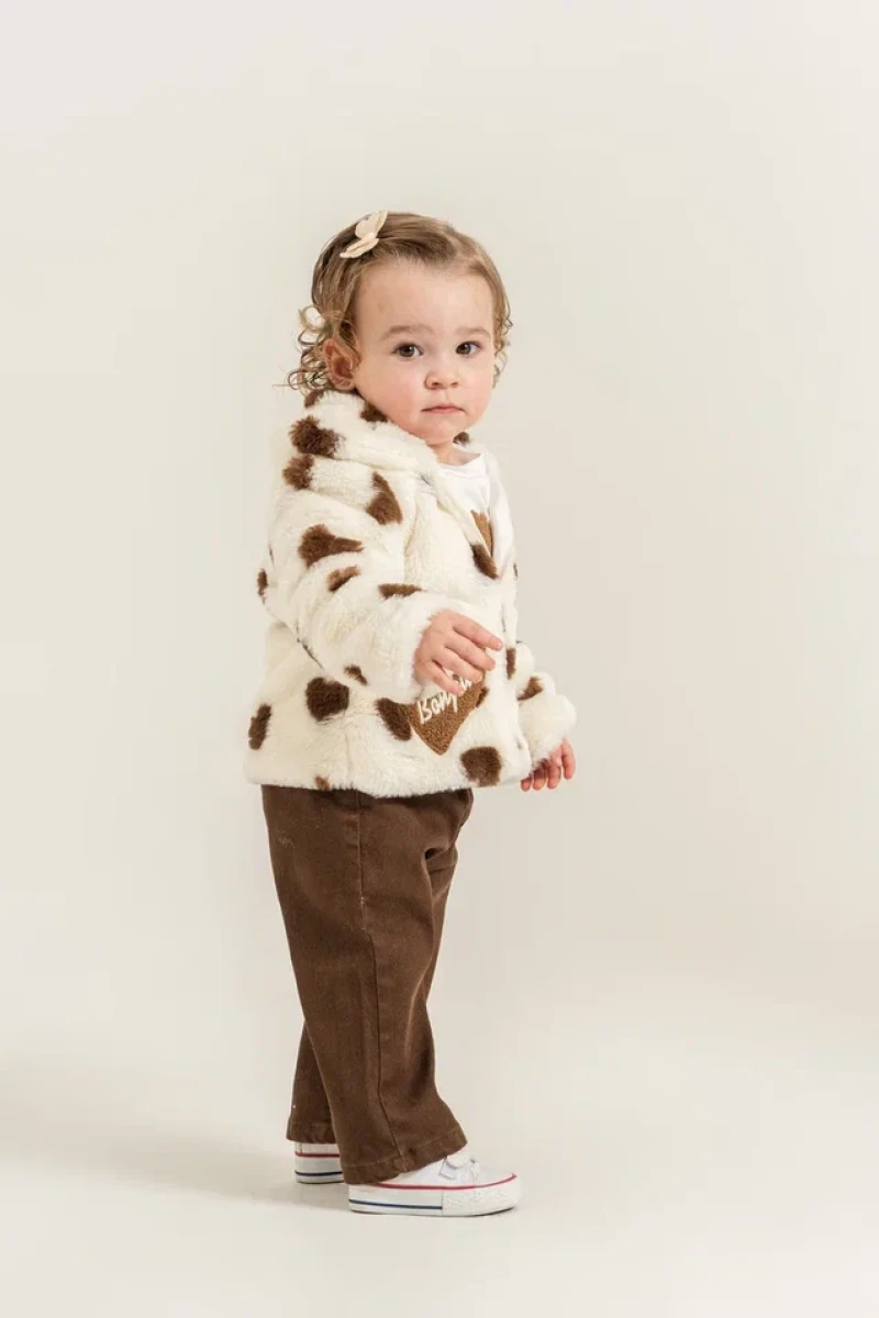 KALPLİ PELUŞ MONTLU 3 LÜ KIZ BEBE TAKIM 2335