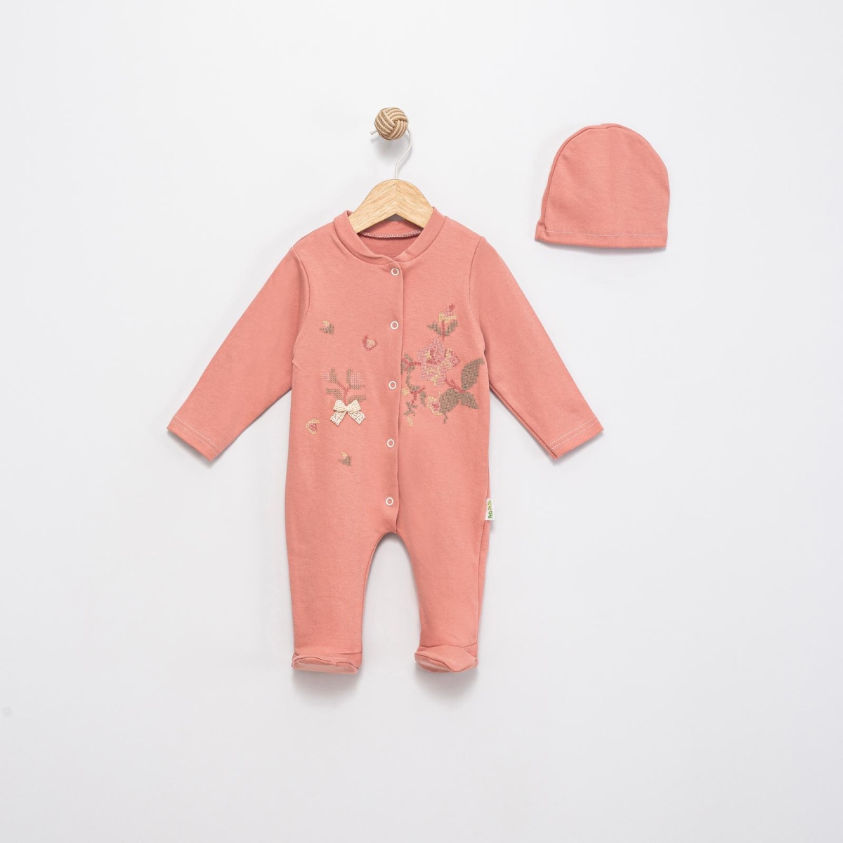 KANAVİÇE NAKIŞLI PENYE BEBE TULUM 1286