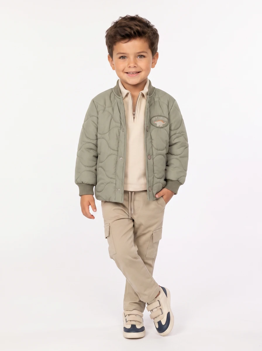 KAPİTONE MONTLU 3 LÜ ERKEK BEBE TAKIM 3007