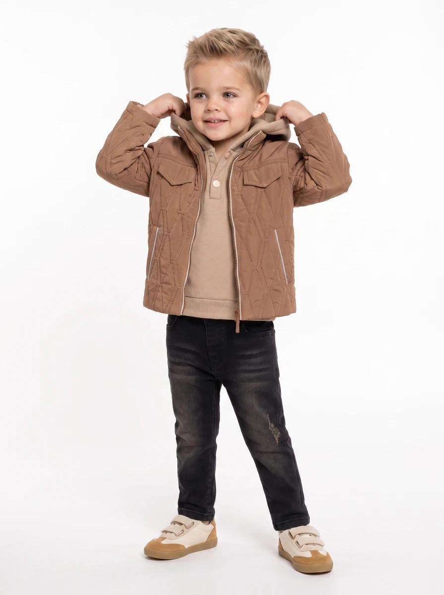 KAPİTONE MONTLU 3 LÜ ERKEK BEBE TAKIM 3026
