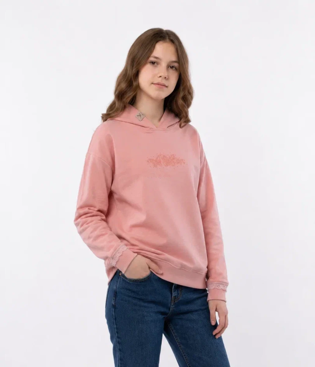 KAPÜŞONLU 2 İP KIZ ÇOCUK SWEAT R26846