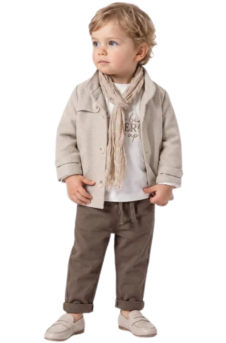  KAŞE FULARLI 4 LÜ ERKEK BEBE TAKIM 8062
