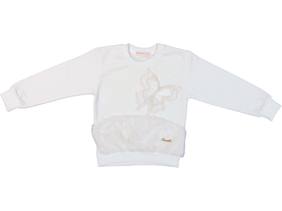 KELEBEK APLİKELİ PELUŞLU 3 İP KIZ ÇOCUK SWEAT 7623
