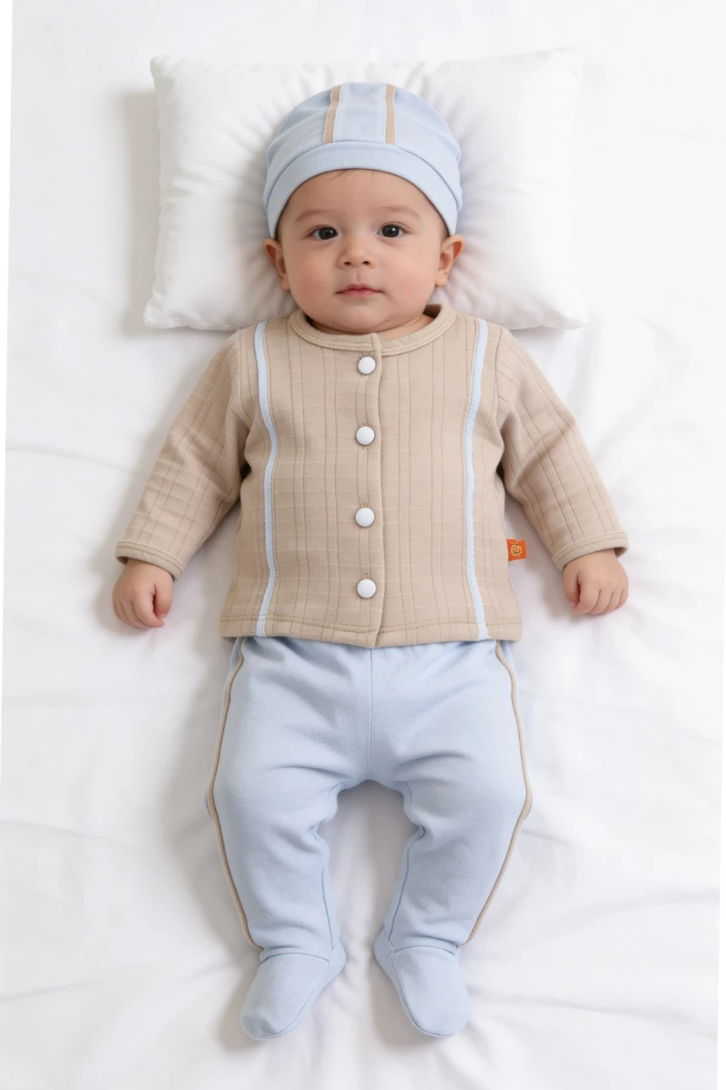 KIL BİYELİ ERKEK BEBE 5 Lİ ZIBIN TAKIM 6270