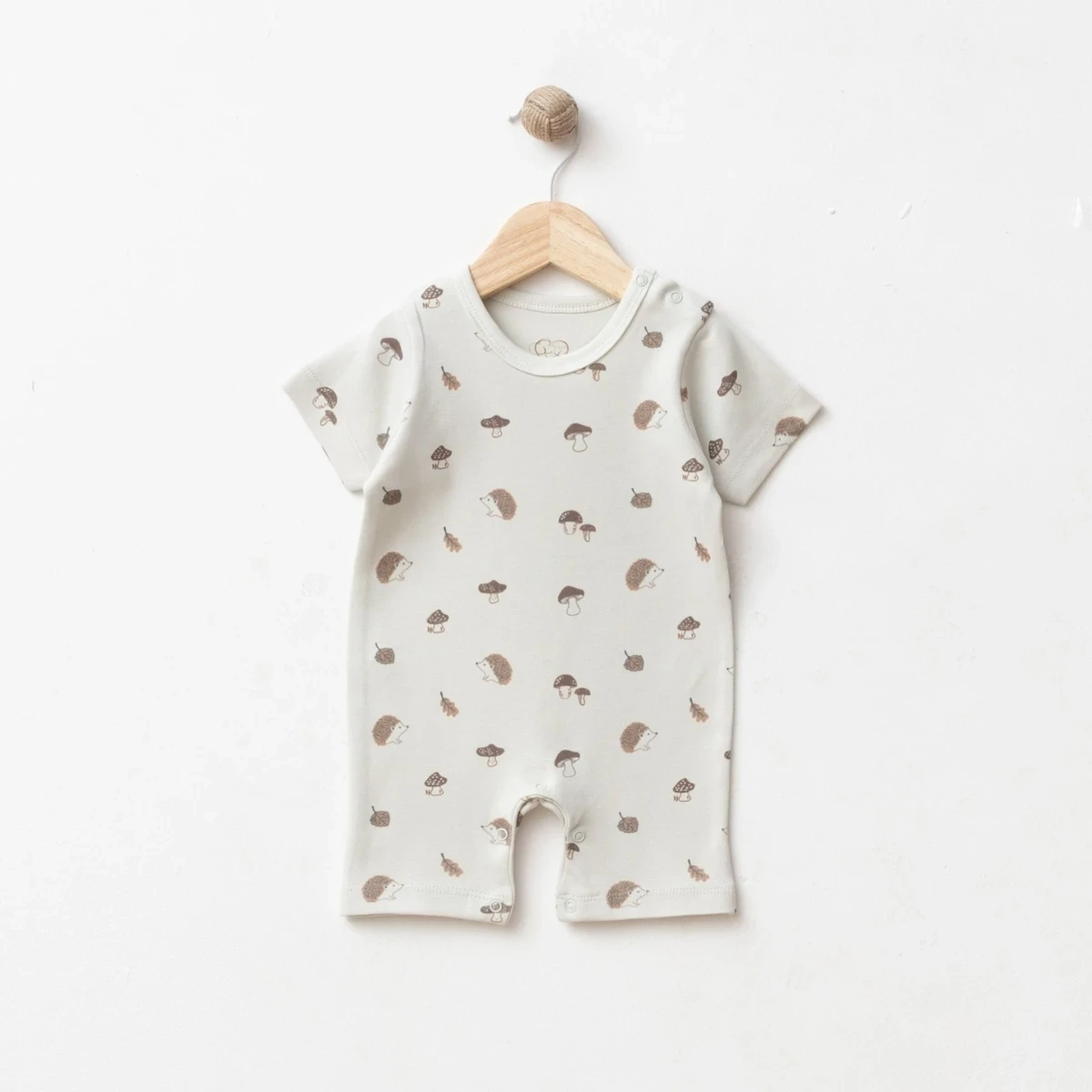 KİRPİ BASKILI ŞORTLU ERKEK BEBE TULUM 20370