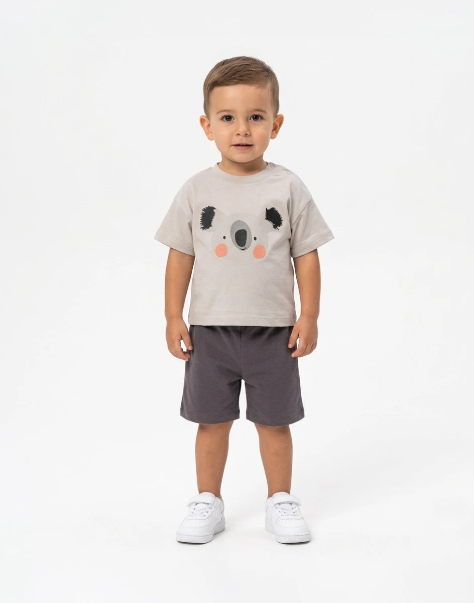 KOALA BASKILI ERKEK BEBE İKİLİ TAKIM 3164