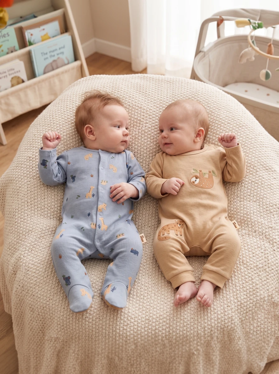 KOALA NAKIŞLI 2 Lİ BEBE TULUM 3075