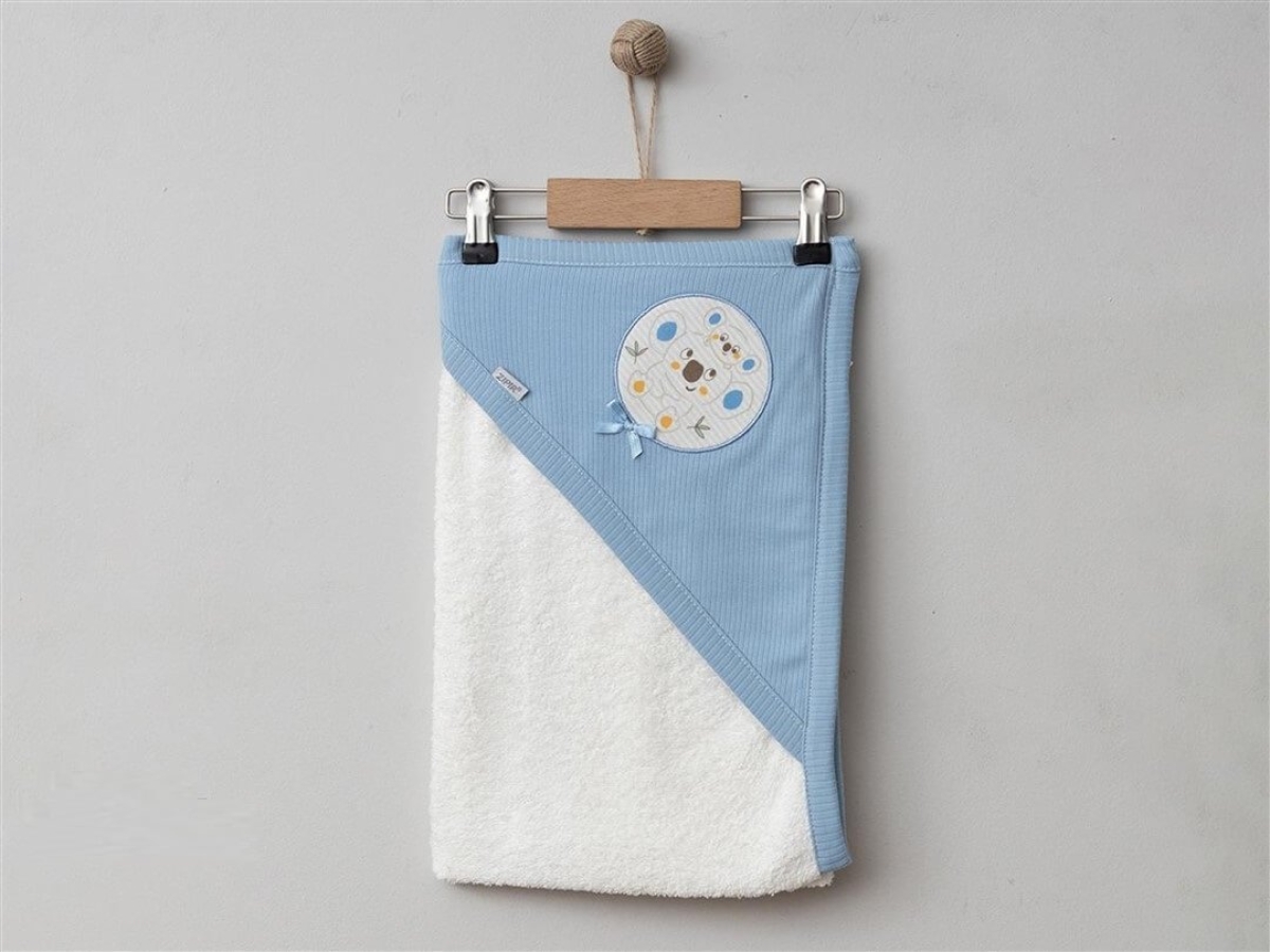 KOALA NAKIŞLI BAŞLIKLI BEBE HAVLU 5014