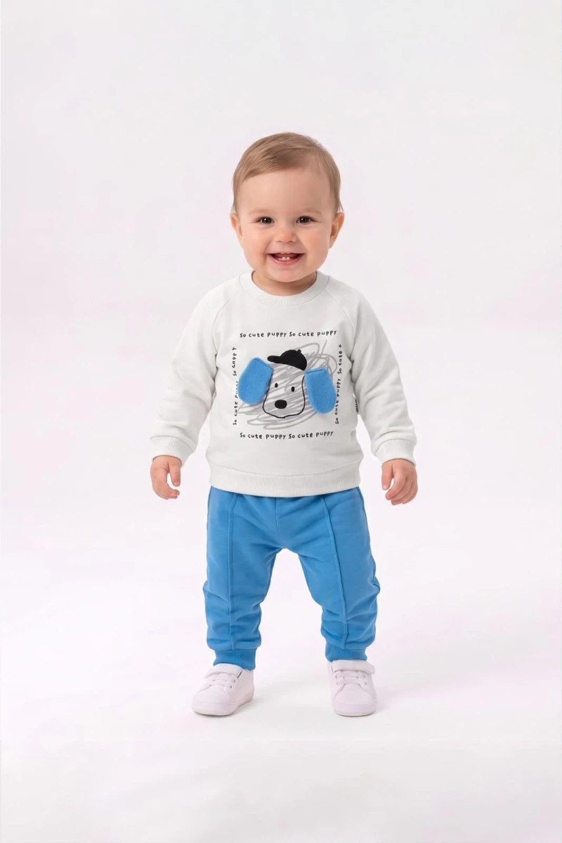 KÖPEKLİ 2 Lİ ERKEK BEBE TAKIM 5020