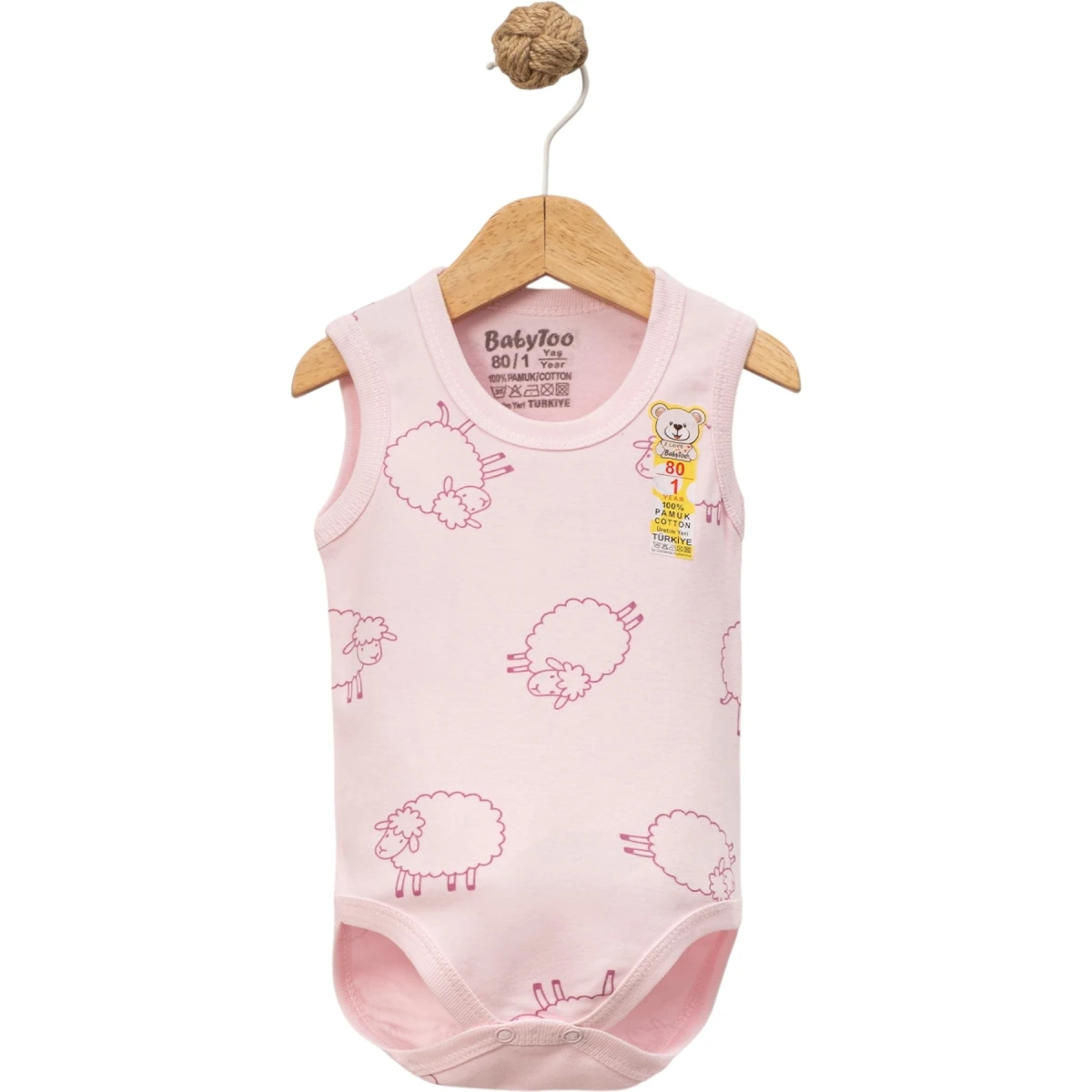 KOYUN DESENLİ BÜYÜK BEDEN ASKILI BEBE BADİ 707806