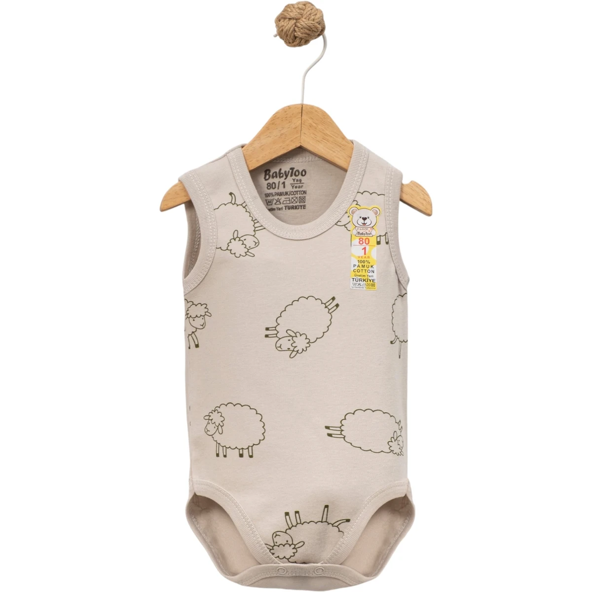 KOYUN DESENLİ BÜYÜK BEDEN ASKILI BEBE BADİ 707906