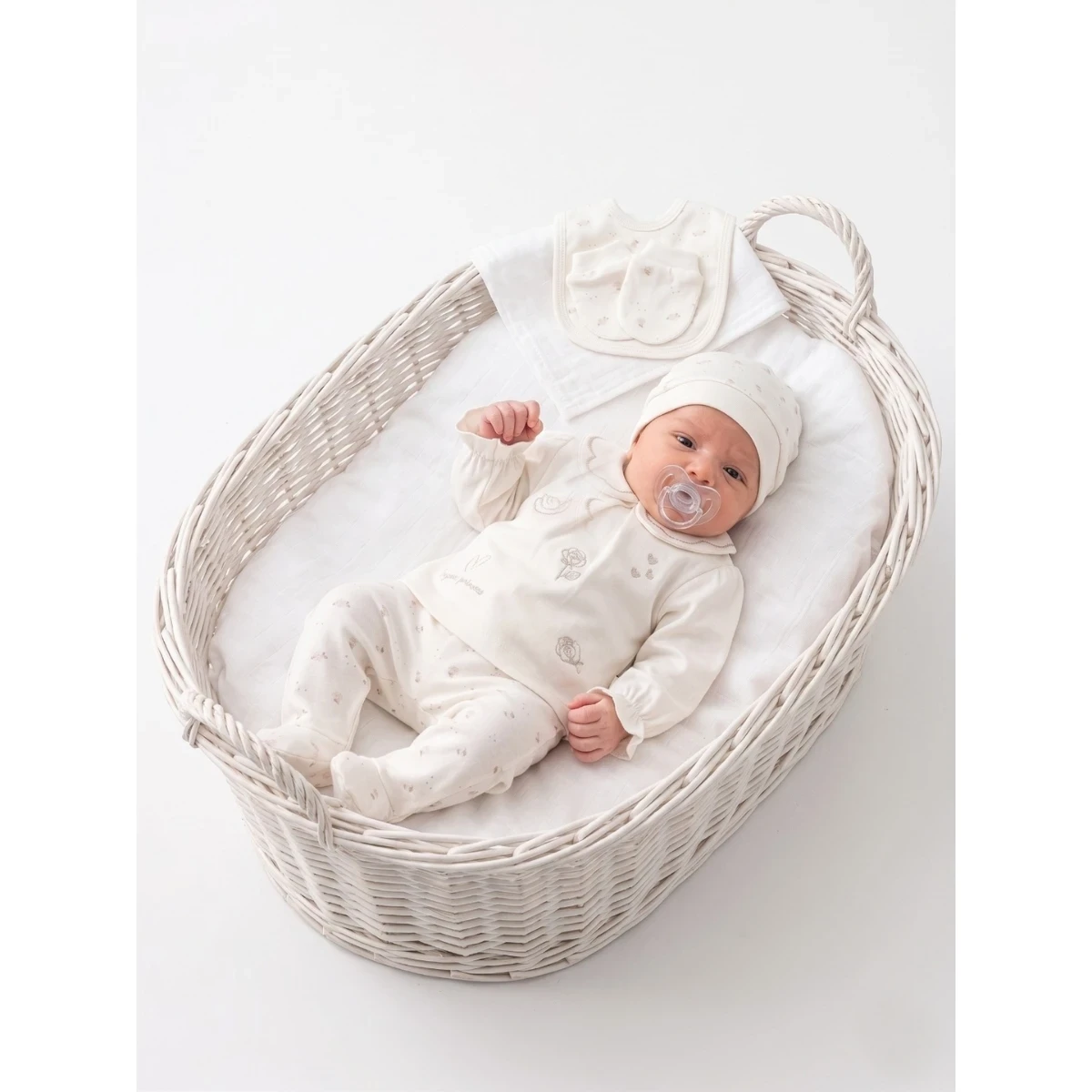 KUĞU NAKIŞLI KIZ BEBE 5 Lİ ZIBIN SET 2125