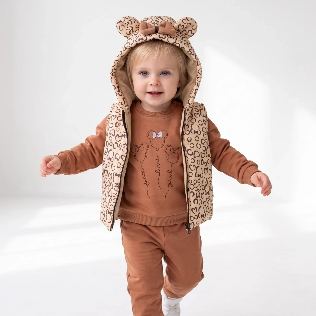 KULAKLI YELEK 3 LÜ BEBE TAKIM 2556