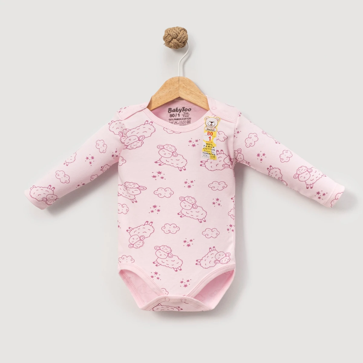 KUZU DESENLİ PAMUKLU BEBE BADİ 708305