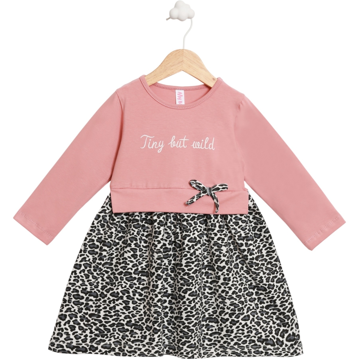 LEOPAR BASKILI KIZ ÇOCUK ELBİSE 259310