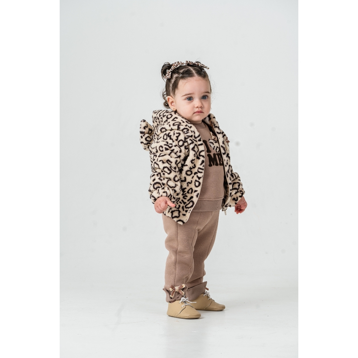 LEOPAR TEMALI HIRKALI 3 LÜ BEBE TAKIM 5219