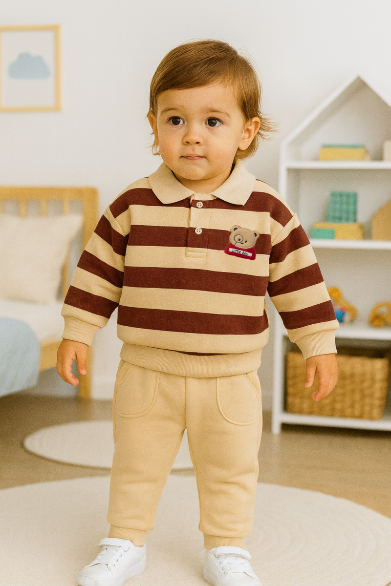 LİTTLE BEAR AYI NAKIŞLI VE ÇİZGİLİ İKİLİ 3 İP TAKIM 2924