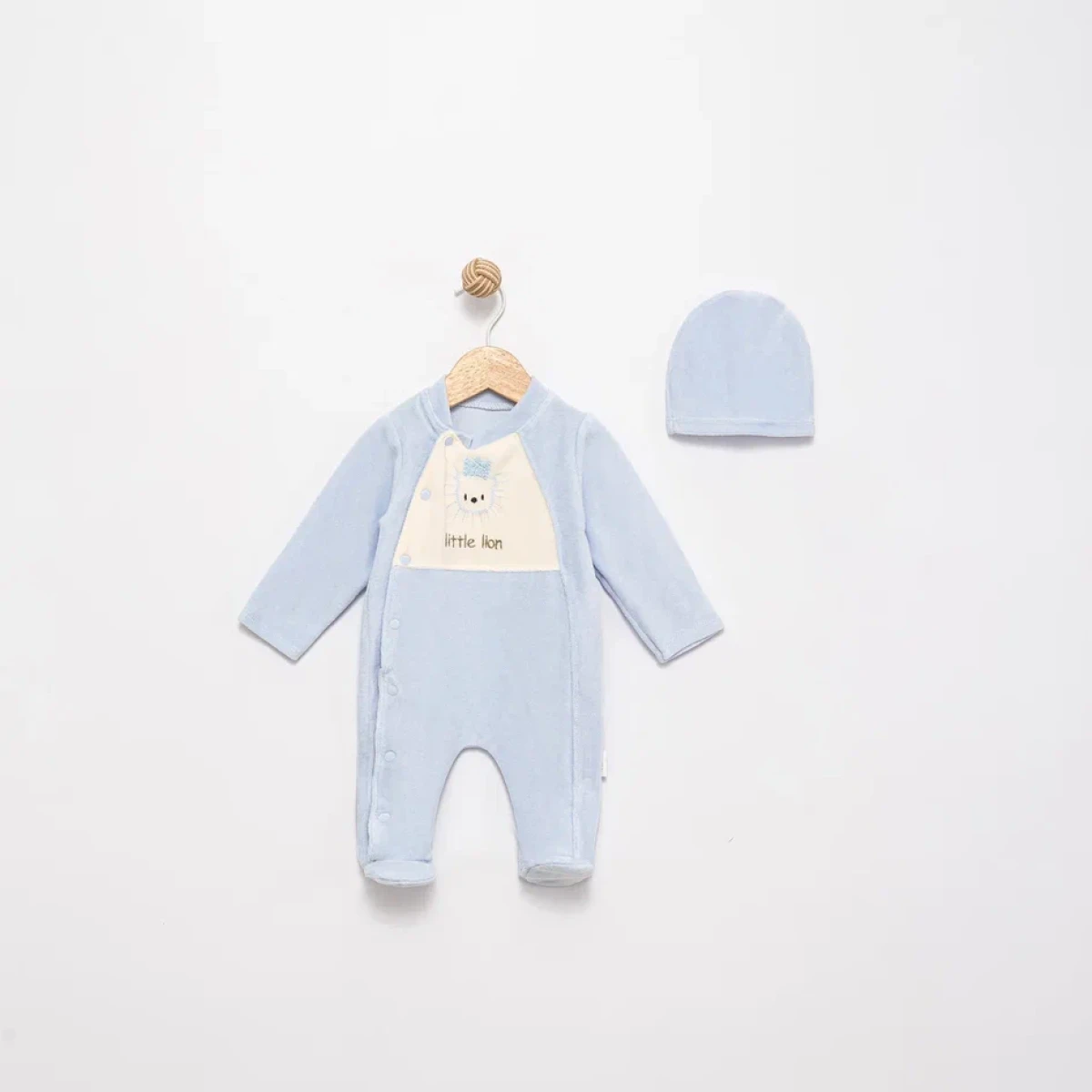 LİTTLE LİON KADİFE BEBE TULUM 1301