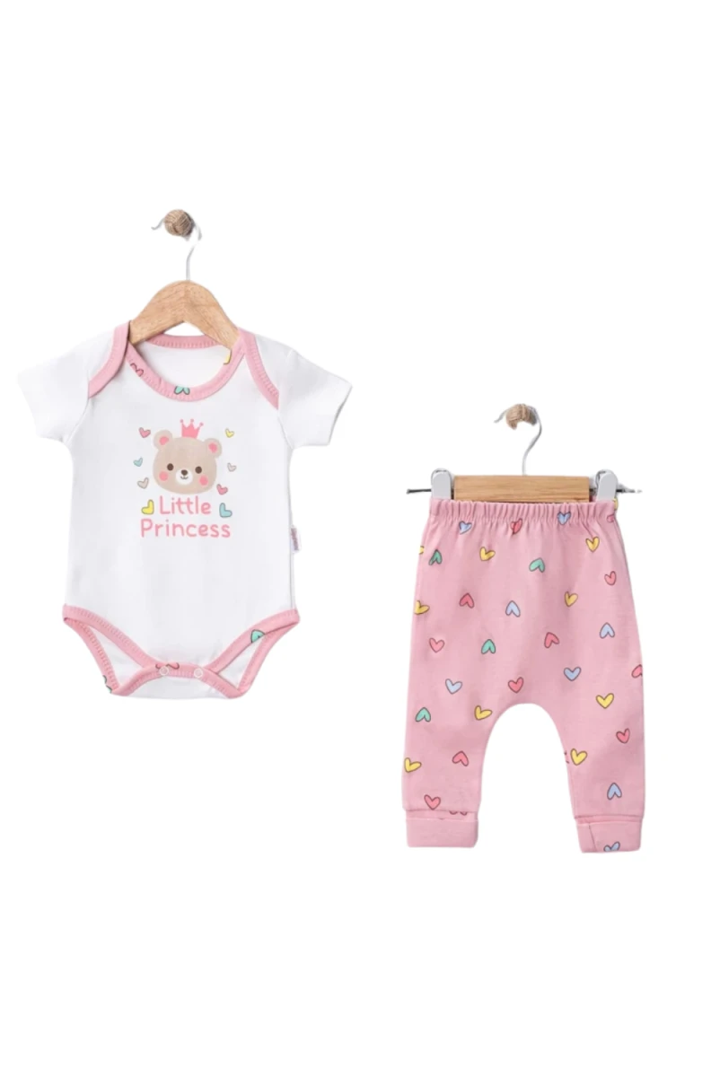LİTTLE PRINCESS BADİLİ KIZ BEBE 2 Lİ TAKIM 40020