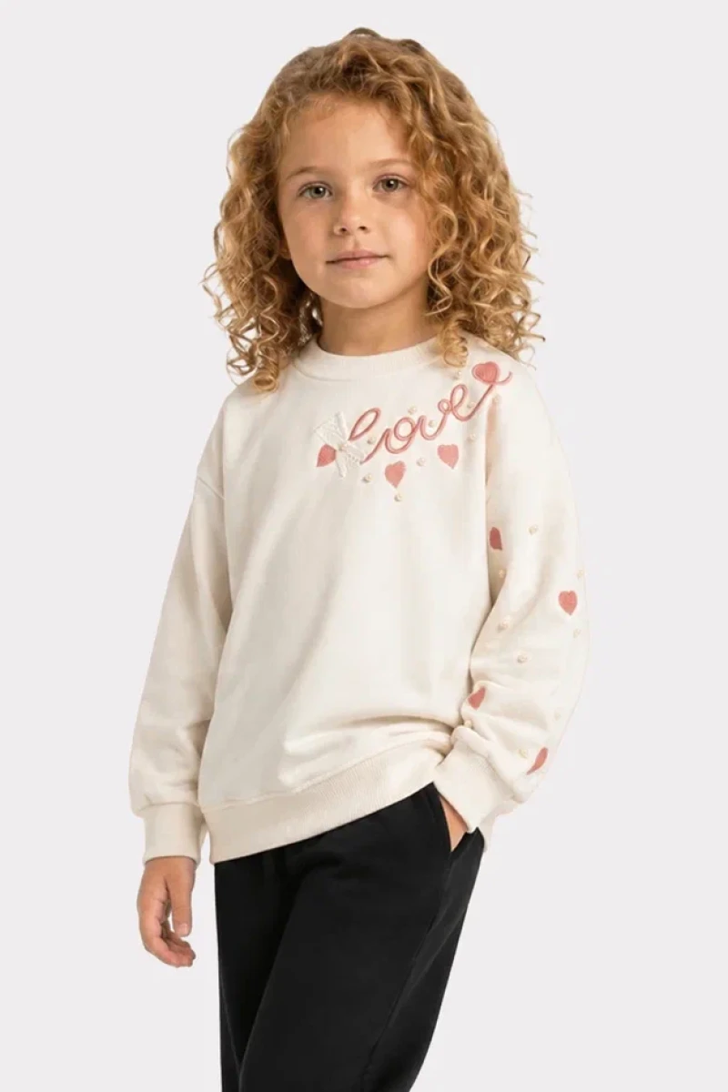 LOVE 2 İP KIZ ÇOCUK SWEAT R26649