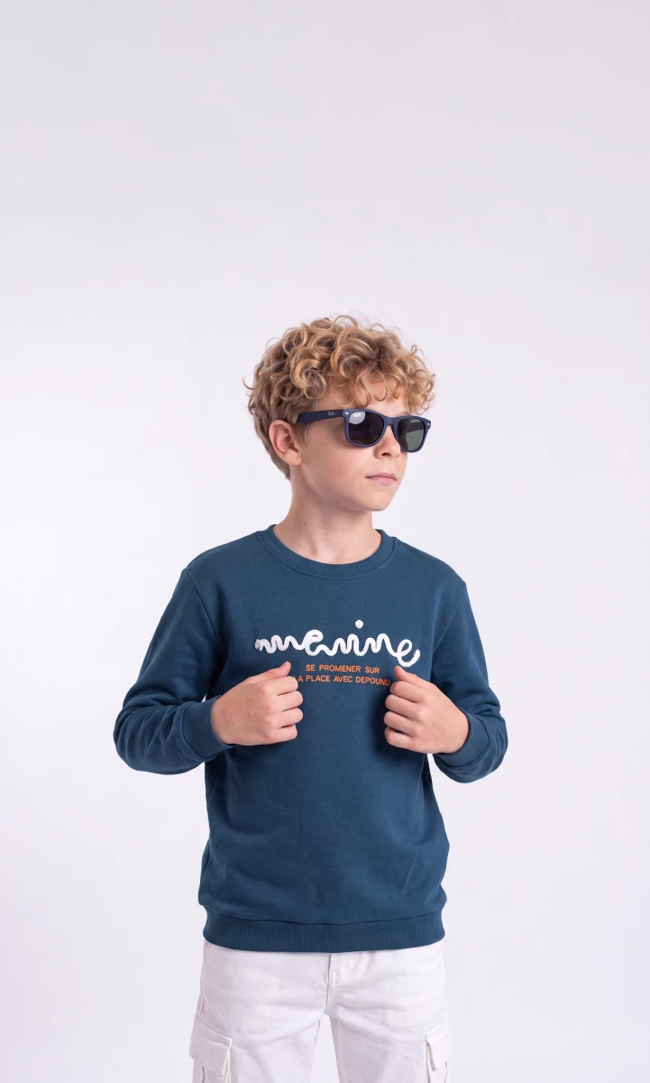 MARİNE BASKILI 3 İP ERKEK ÇOCUK SWEAT 4180