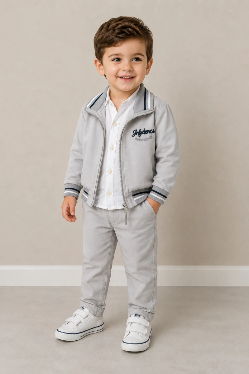 MEVSİMLİK CEKET 3 LÜ ERKEK BEBE TAKIM 3729