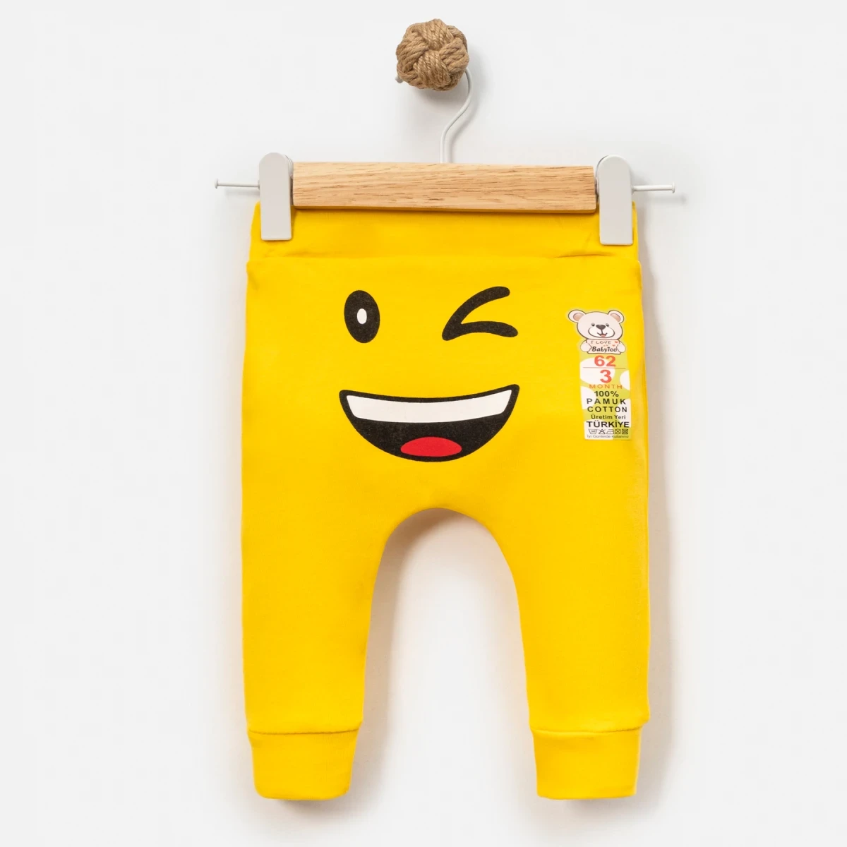 MİMİKLİ EMOJİ BASKILI MANŞETLİ BEBE TEK ALT 734706