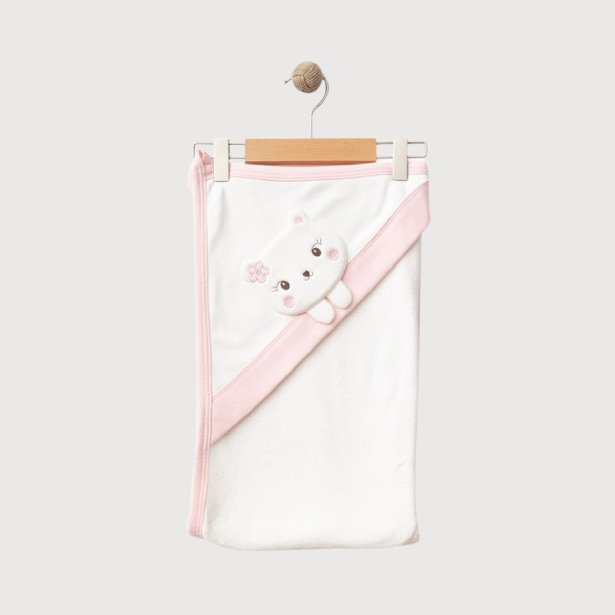 MİNİ GRİL BEAR LÜX BEBEK HAVLUSU 15074