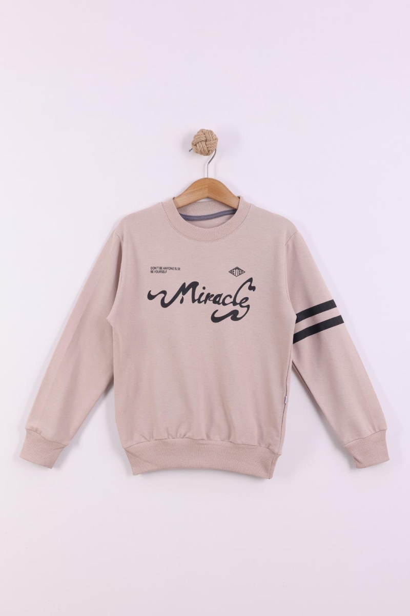 MIRACLE BASKILI İKİ İP ERKEK ÇOCUK SWEAT 1381