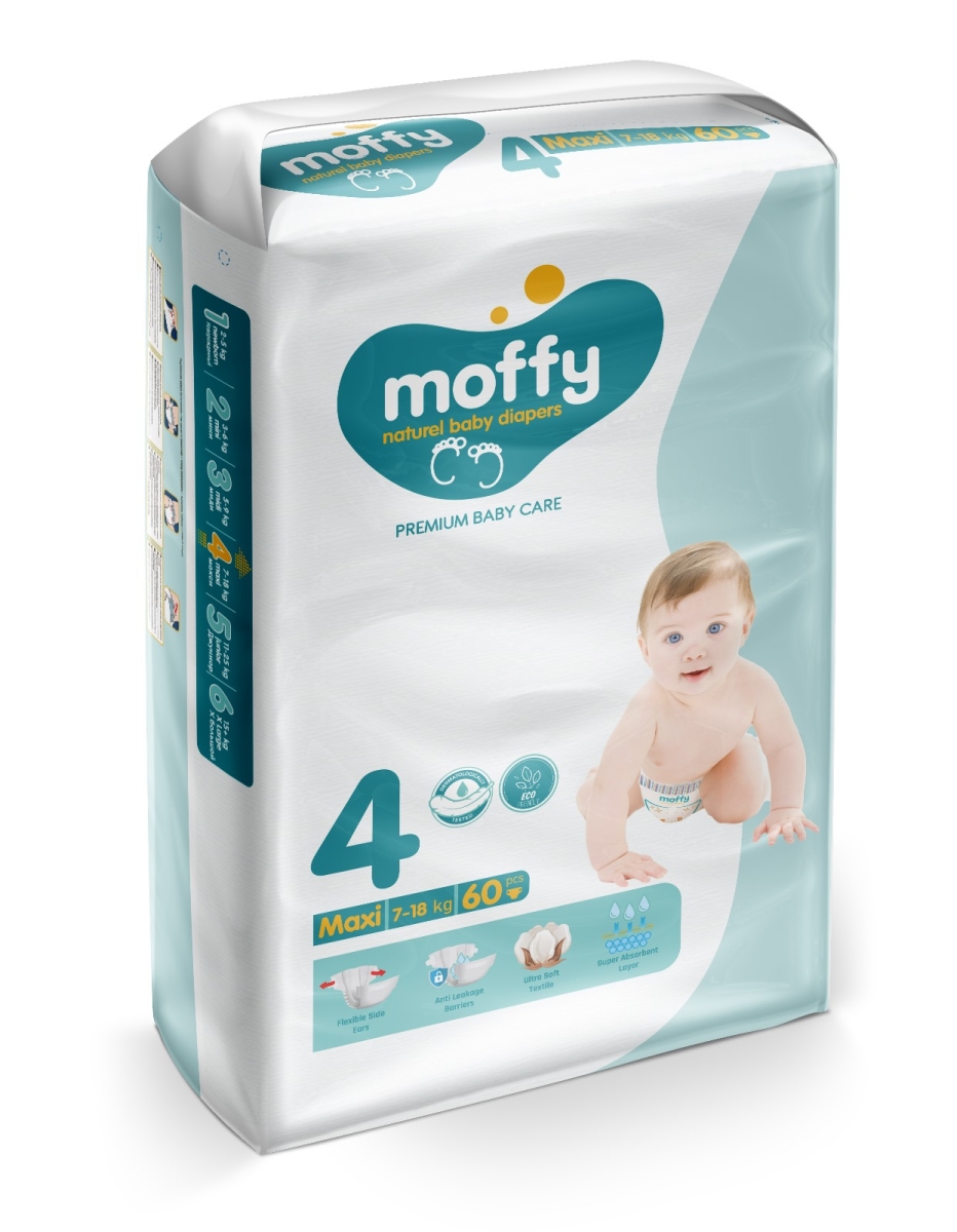 MOFFY BEBEK BEZİ JUMBO PKT 4 NO 7-18 KG 60 ADET