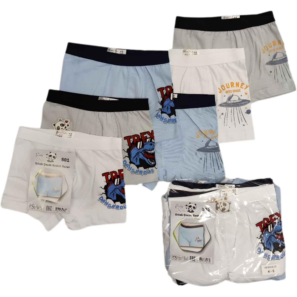 MUHTELİF BASKILI ERKEK ÇOCUK BOXER 501